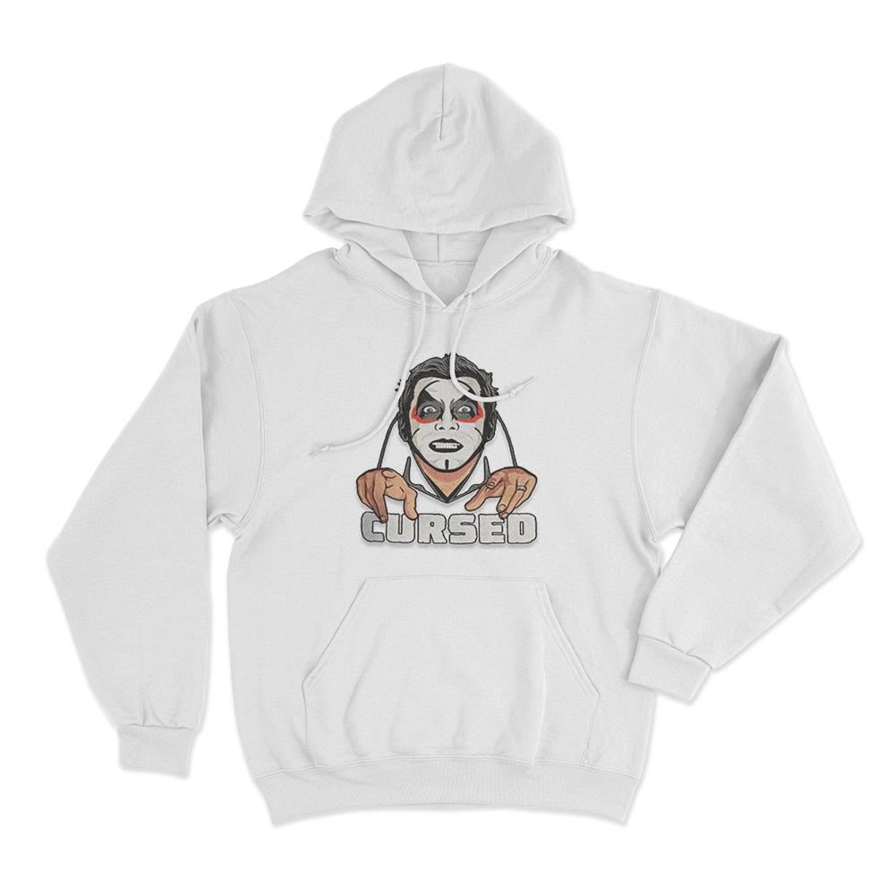 Danhausen Cursed Unisex Hoodie White Danhausen Cursed Unisex Hoodie White