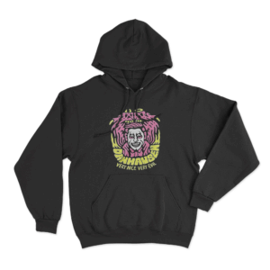 Nice Evil Pink Hoodie Black