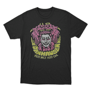 Nice Evil Pink T Shirt Black